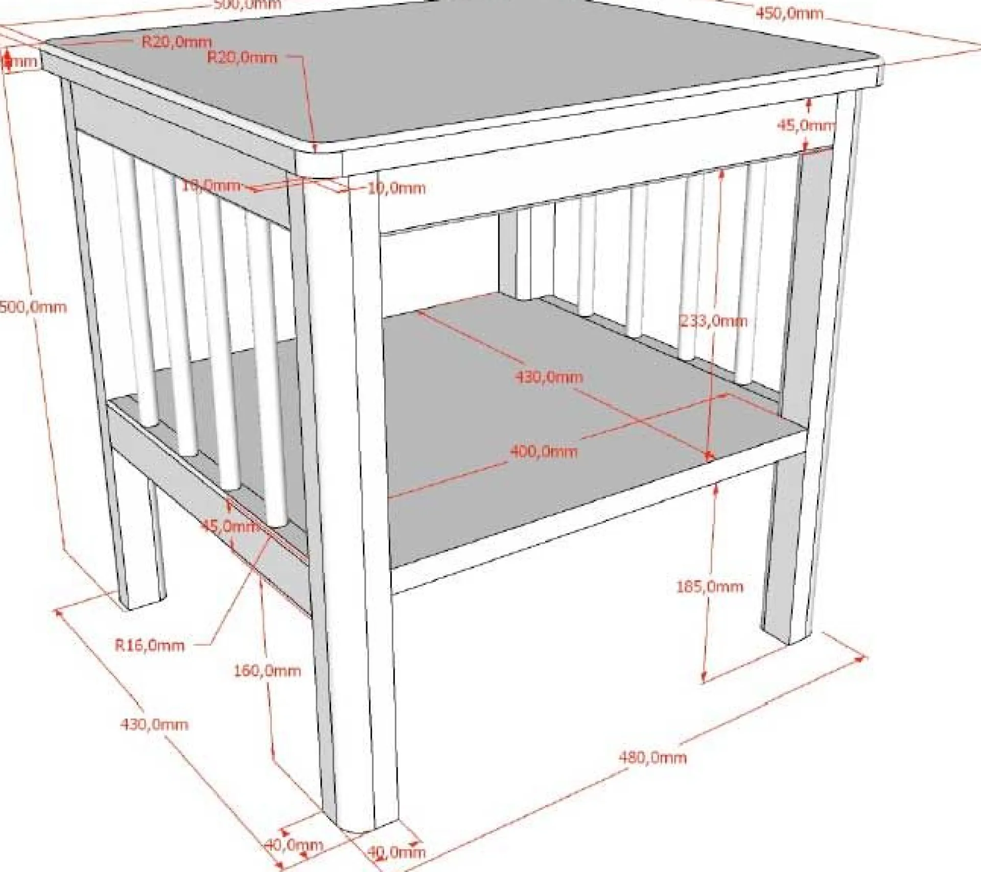 Kinder Vipack Kinderzimmer Forrest: Nachttisch, Bett 90x200, Kleiderschrank, Schreibtisch - buche