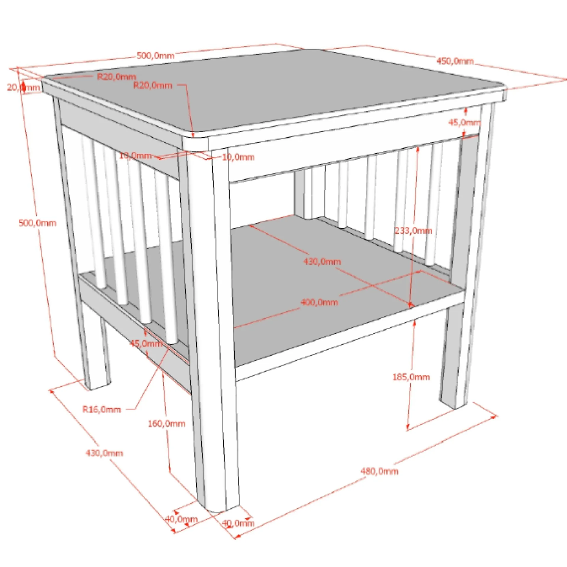Kinder Vipack Kinderzimmer Forrest: Nachttisch, Bett 90x200, Kleiderschrank, Regal - buche