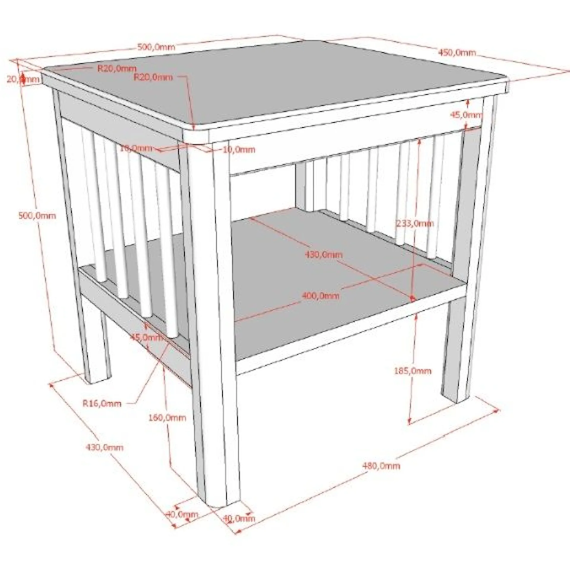 Kinder Vipack Kinderzimmer Forrest: Nachttisch, Bett 90x200 - buche