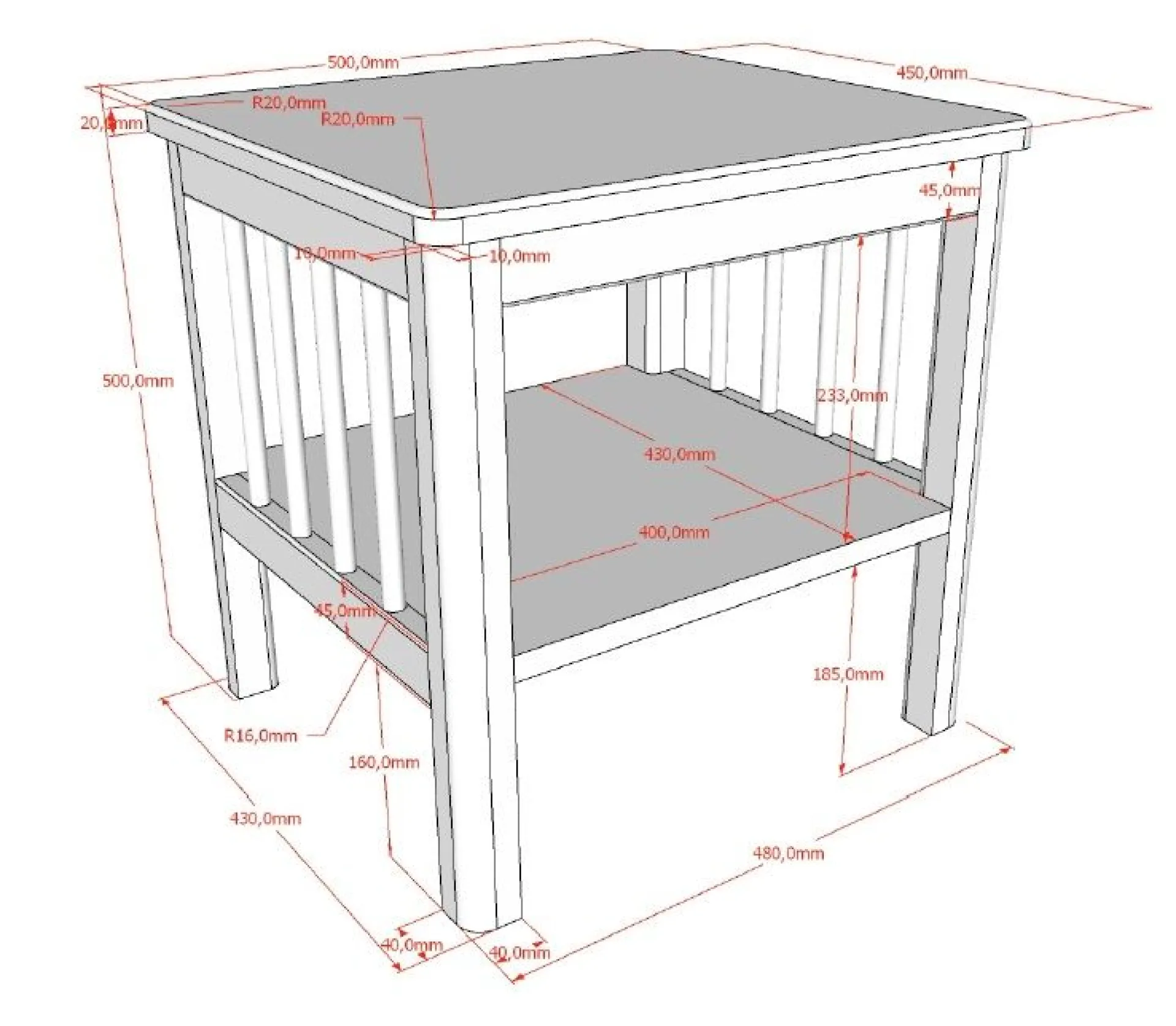 Kinder Vipack Kinderzimmer Forrest: Nachttisch, Bett 90x200, Kleiderschrank, Kommode - buche