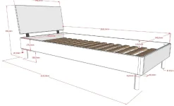 Kinder Vipack Kinderzimmer Forrest: Nachttisch, Bett 90x200, Schreibtisch - buche
