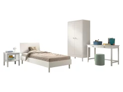 Kinder Vipack Kinderzimmer Forrest: Nachttisch, Bett 90x200, Kleiderschrank, Schreibtisch - buche