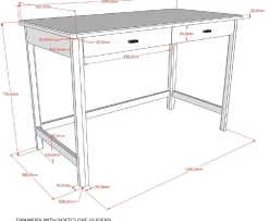 Kinder Vipack Kinderzimmer Forrest: Nachttisch, Bett 90x200, Kleiderschrank, Schreibtisch - buche