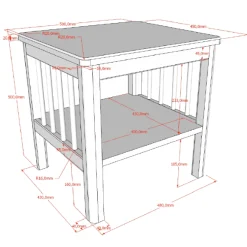 Kinderzimmer Forrest: Nachttisch, Bett 90x200 - Weißbuche