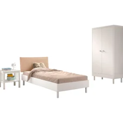 Kinderzimmer Forrest: Nachttisch, Bett 90x200, Kleiderschrank - Weißbuche