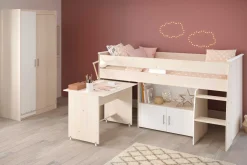 Kinder Parisot Kinderzimmerkombination Charly 90x200 | Halbhohes Bett und Kleiderschrank
