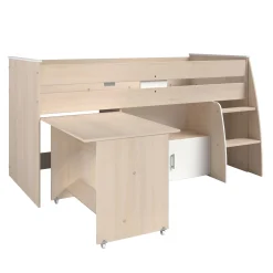 Kinder Parisot Kinderzimmerkombination Charly 90x200 | Halbhohes Bett und Kleiderschrank