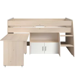 Kinder Parisot Kinderzimmerkombination Charly 90x200 | Halbhohes Bett und Kleiderschrank