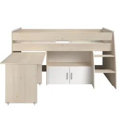 Kinder Parisot Kinderzimmerkombination Charly 90x200 | Halbhohes Bett und Kleiderschrank