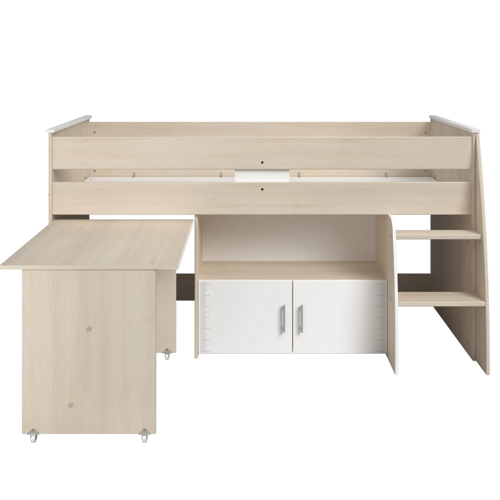 Kinder Parisot Kinderzimmerkombination Charly 90x200 | Halbhohes Bett und Kleiderschrank