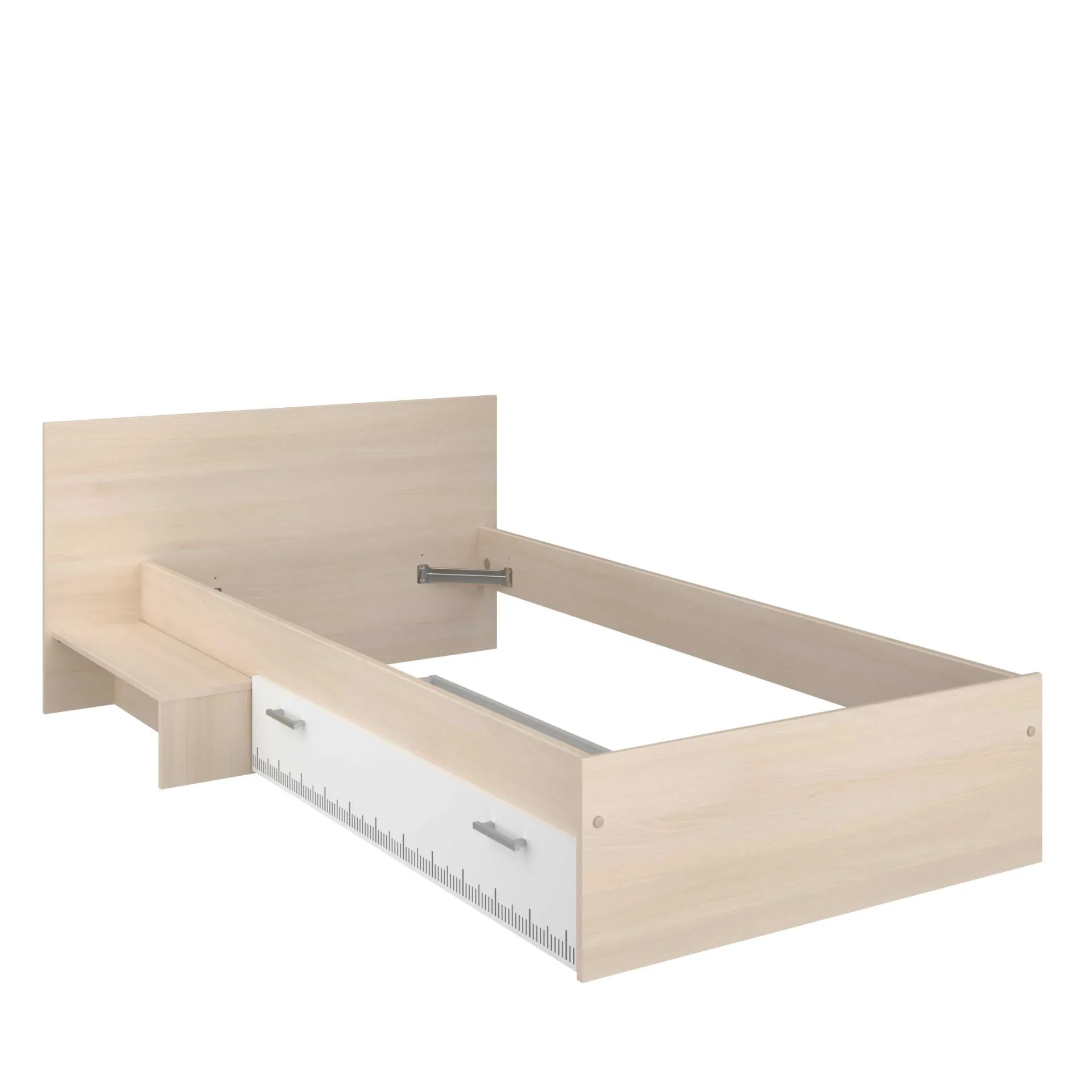 Kinder Parisot Kinderzimmerkombination Charly 90x200 | Kinderbett, Rückenteil, Nachttisch, Kleiderschrank, Kommode