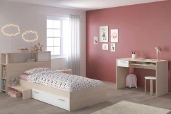 Kinder Parisot Kinderzimmerkombination Charly 90x200 | Kinderbett, Rückwand, Nachttisch, Schreibtisch