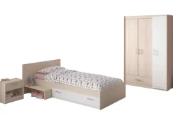 Kinder Parisot Kinderzimmerkombination Charly 90x200 | Kinderbett, Nachttisch, Kleiderschrank
