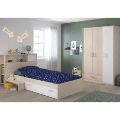 Kinder Parisot Kinderzimmerkombination Charly 90x190 | Kinderbett, Rückenteil, Kleiderschrank