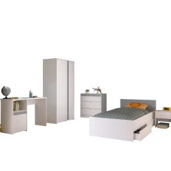 Kinder Parisot Kinderzimmer Rue | Einzelbett, Bettkasten, Nachttisch, Kleiderschrank, Kommode, Schreibtisch