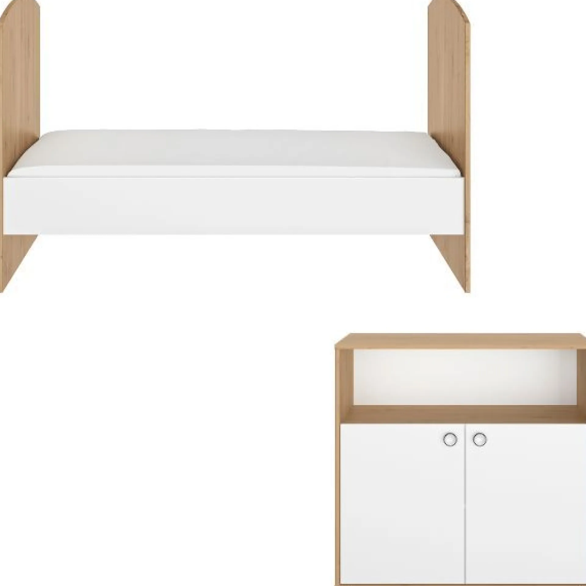 Kinder Gautier - Galipette Kinderzimmer-Set Arthur | Verstellbares Bett und Kommode | Artisan Oak Design