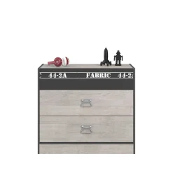 Kinder Parisot Kinderzimmer-Set Fabric | Kinderbett, Schubladen-Set, Kommode, Schreibtisch