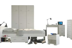 Kinder Parisot Kinderzimmer-Set Galaxy | Einzelbett, Kommode, Schreibtisch, Kleiderschrank, Nachttisch |