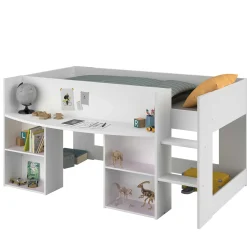 Kinder Parisot Kinderzimmer-Set Rue | Halbhochbett, Kleiderschrank, Kommode