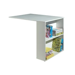 Kinderzimmer-Set Scott - Halbhochbett, Schreibtisch & Bücherregal - Weiß