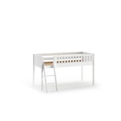 Kinderzimmer-Set Scott - Halbhochbett, Kommode & Schreibtisch - Weiß