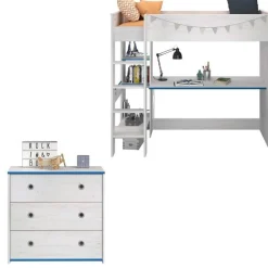 Kinder Parisot Kinderzimmer-Set Smoozy | Hochbett und Kommode |
