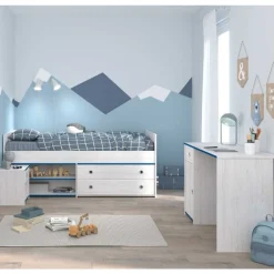 Kinder Parisot Kinderzimmer-Set Smoozy | Kabinenbett, Schreibtisch und Nachttisch |
