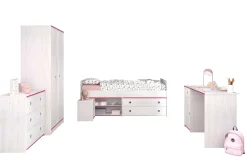 Kinder Parisot Kinderzimmer-Set Smoozy | Kinderbett, Schreibtisch, Kommode, Nachttisch, Kleiderschrank |