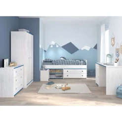 Kinder Parisot Kinderzimmer-Set Smoozy | Kinderbett, Schreibtisch, Kommode, Nachttisch, Kleiderschrank |