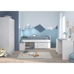Kinder Parisot Kinderzimmer-Set Smoozy | Kinderbett, Schreibtisch, Nachttisch, Kleiderschrank |