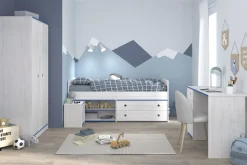 Kinder Parisot Kinderzimmer-Set Smoozy | Kinderbett, Schreibtisch, Nachttisch, Kleiderschrank |