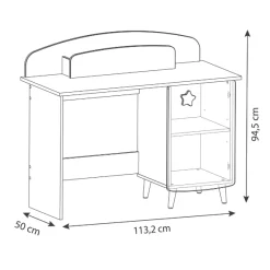 Kinder CBA Kinderzimmer Stellar: Bett 90x190cm, Nachttisch, Kommode, Kleiderschrank, Schreibtisch