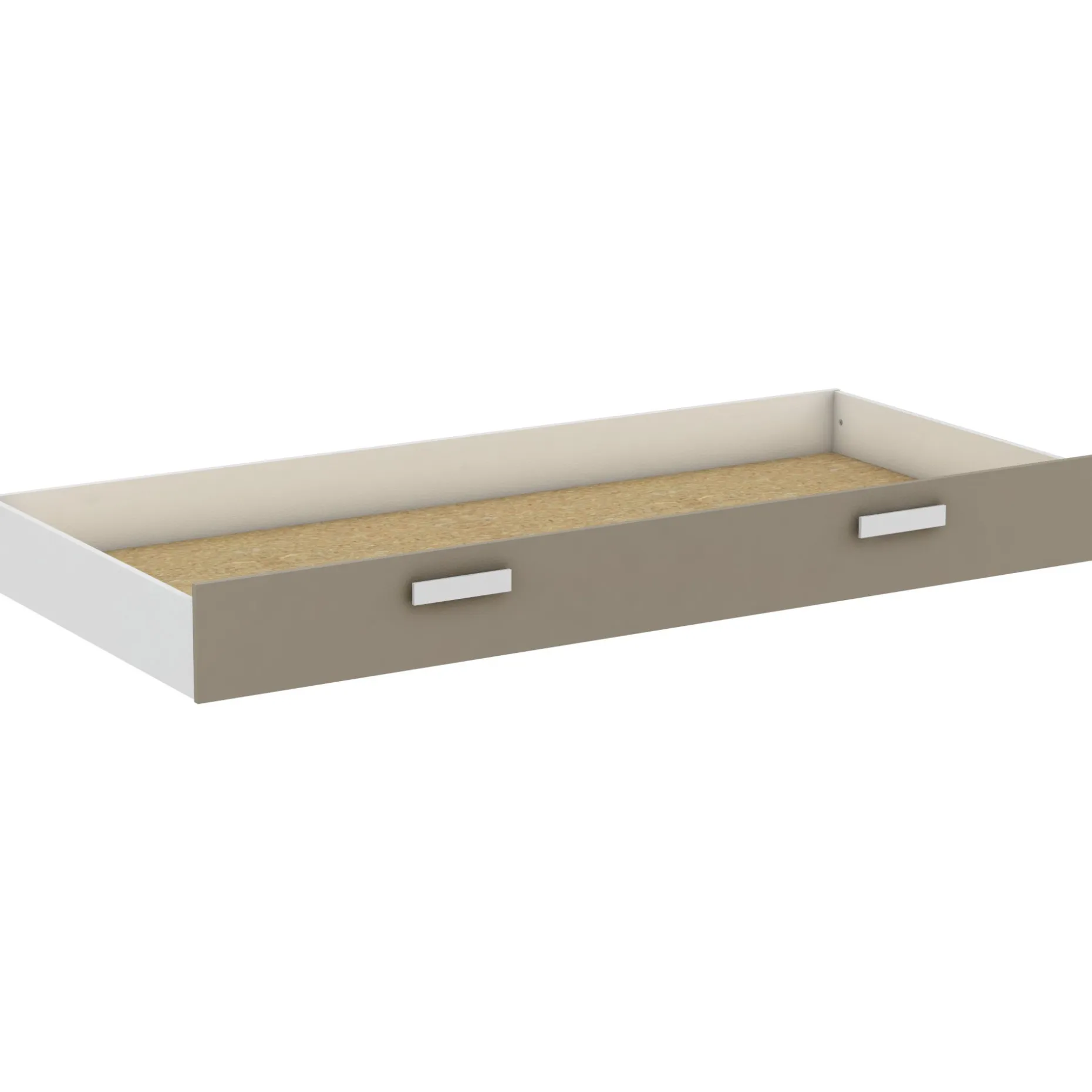 Kinderzimmer Tidelle - Bett 90x200cm mit Bettkasten und Brückenkommode - weiß/beige