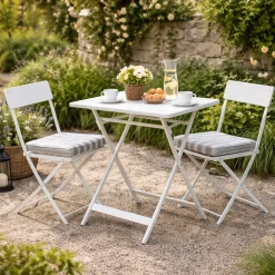 Gescova Klappbarer Gartentisch Grasse - Aluminium - 70x70x75 cm -