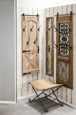 Haku Klappbarer Hocker | 58 x 50 x 49 cm | Echtes Leder