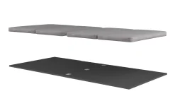 Klappbarer Lattenrost mit Sitzkissen für Hochbett Graham 90x200cm