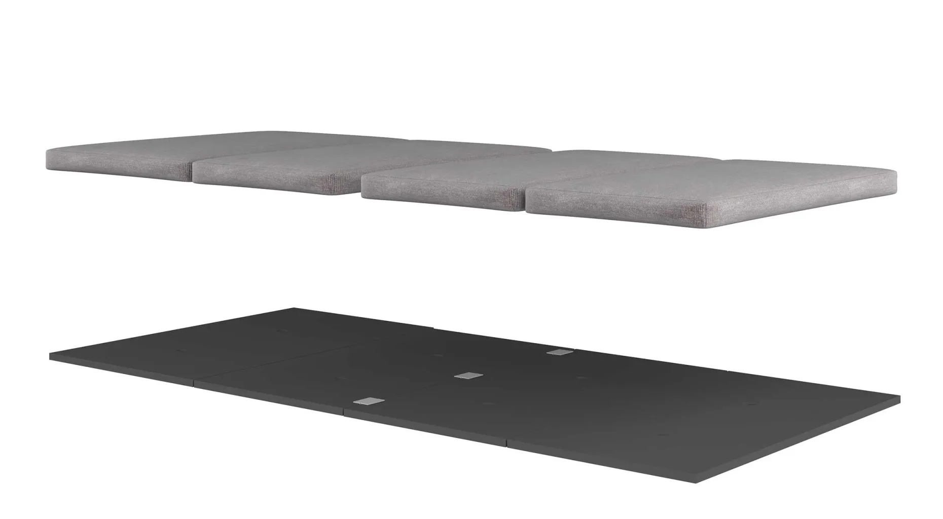 Klappbarer Lattenrost mit Sitzkissen für Hochbett Graham 90x200cm