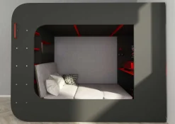 Klappbarer Lattenrost mit Sitzkissen für Hochbett Graham 120x200cm