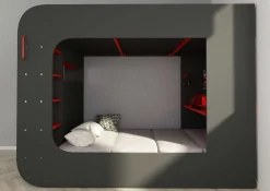 Klappbarer Lattenrost mit Sitzkissen für Hochbett Graham 120x200cm