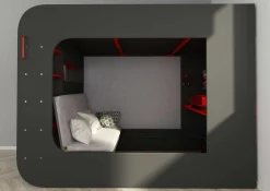 Klappbarer Lattenrost mit Sitzkissen für Hochbett Graham 120x200cm