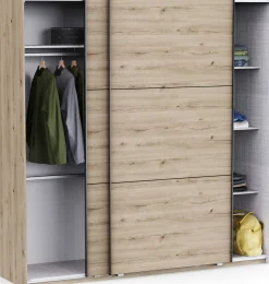 Kleiderschrank Alhambra - 221x60x224cm - Eiche Dekor