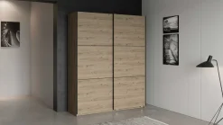 Kleiderschrank Alhambra - 178x60x224cm - Eiche Dekor