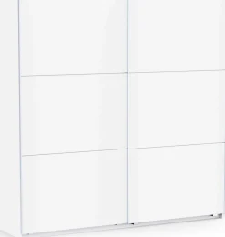 Kleiderschrank Alhambra - 221x60x224cm - weiß