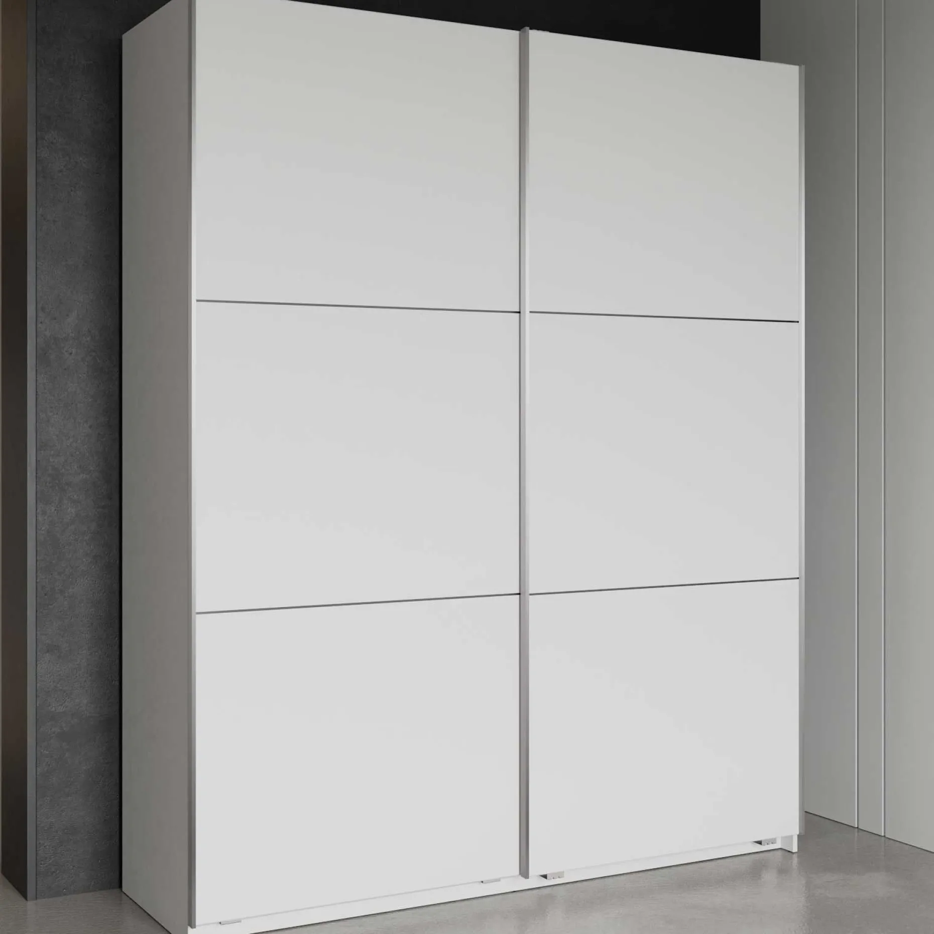 Kleiderschrank Alhambra - 178x60x224cm - weiß
