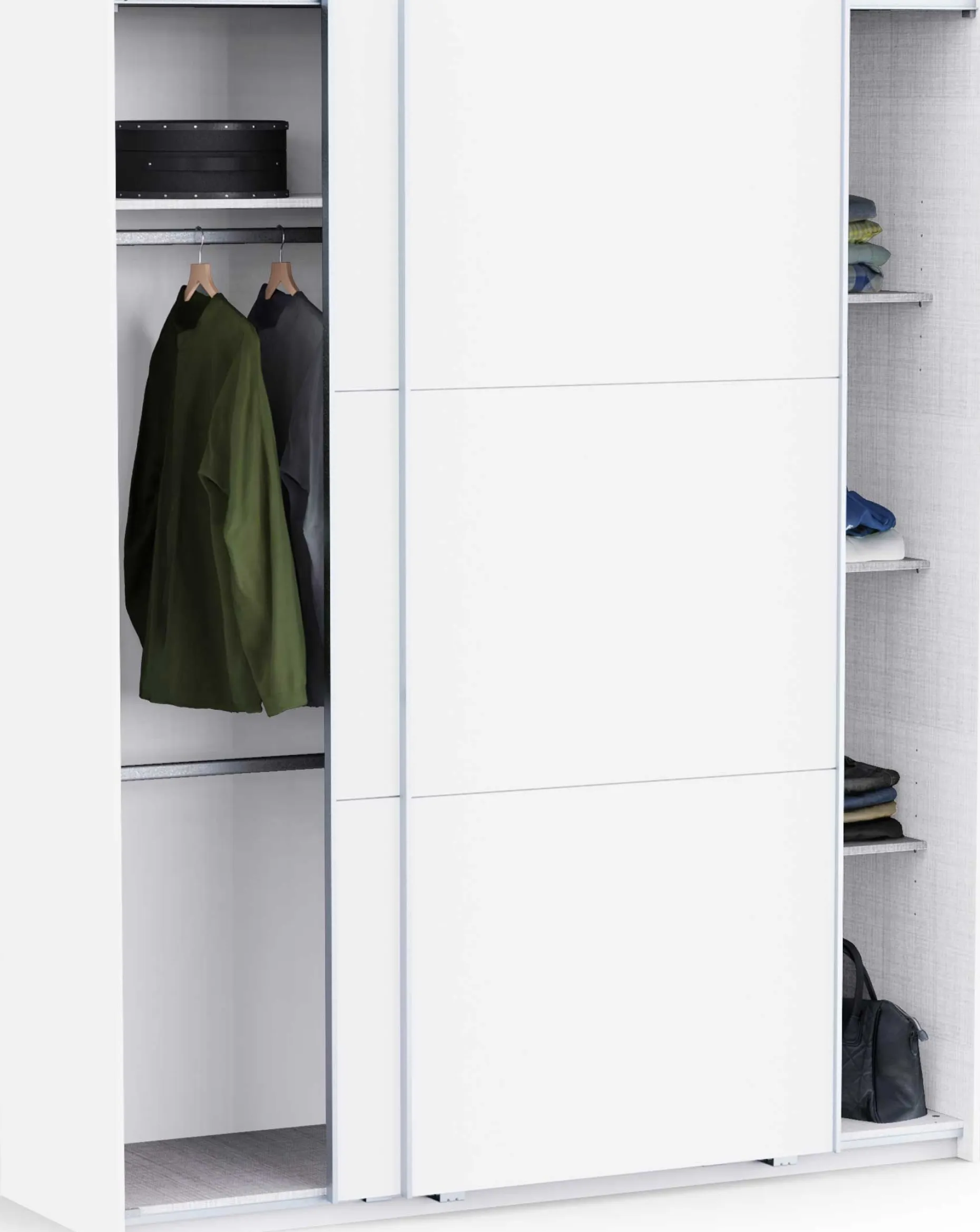 Kleiderschrank Alhambra - 178x60x224cm - weiß