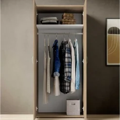 Kleiderschrank Base | 81 x 51 x 176 cm | Oak Design