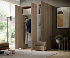 Kleiderschrank Base | 120 x 52 x 177 cm | Oak Design