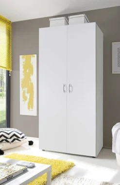 Kleiderschrank Base | 80 x 52 x 177 cm | Weiß