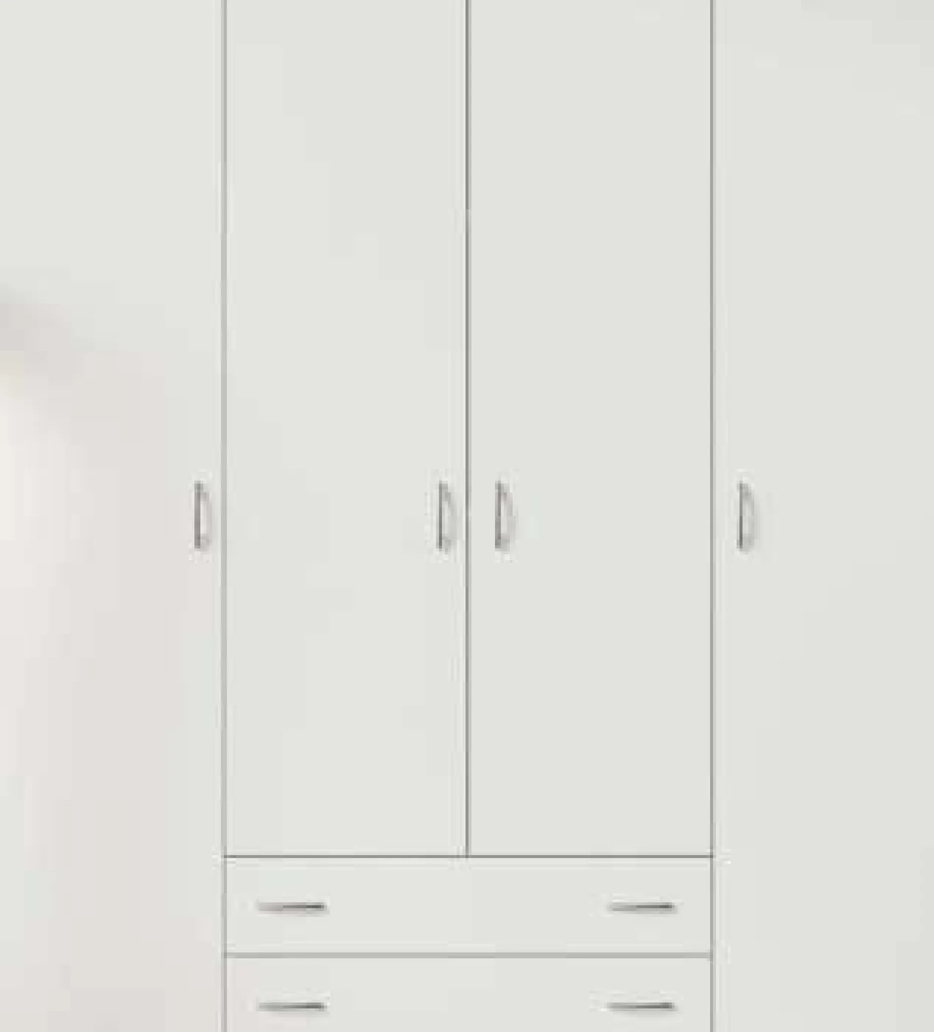 Kleiderschrank Base | 160 x 52 x 177 cm | Weiß