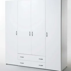Kleiderschrank Base | 160 x 52 x 177 cm | Weiß